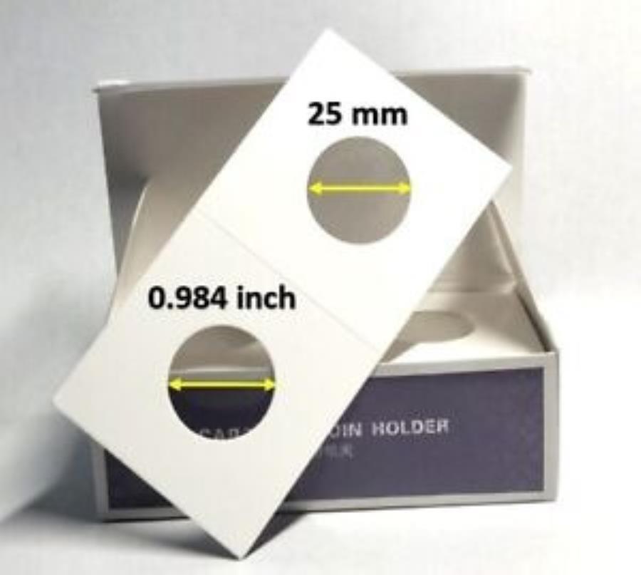 25 mm 2 x 2ʥܡޥ顼եåץۥ-100 pcs 25 mm 2 X 2 Cardboard Mylar Flips Coin Holders - 100 pcs