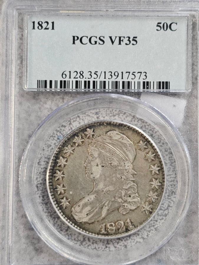 ڶ/ʼݾڽա ƥ 󥳥 [̵] 1821 PCGS VF35ХȾɥ 1821 PCGS VF35 Bust Half Dollar