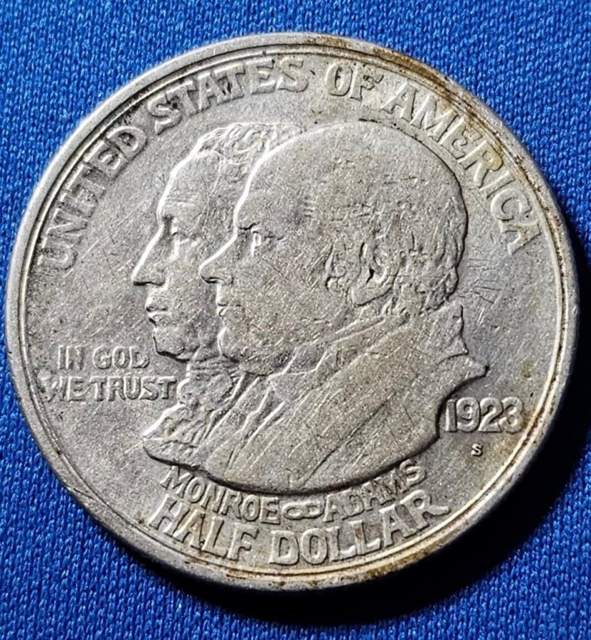 yɔi/iۏ؏tz AeB[NRC _RC [] 1923-S[hNg100NLO90Vo[n[t_[ 1923-S Monroe Doctrine Centennial Commemorative 90% Silver Half Dollar