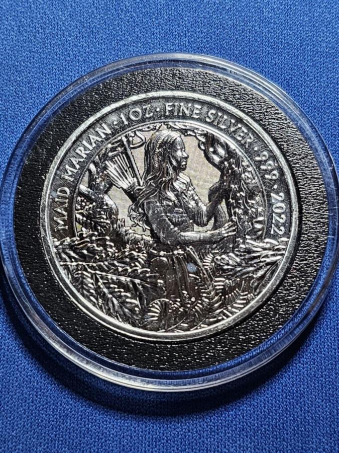  アンティークコイン モダンコイン  2022 1OZ .999シルバーブリティッシュメイドマリアンコインBU 2022 1oz .999 Silver British Maid Marian Coin BU