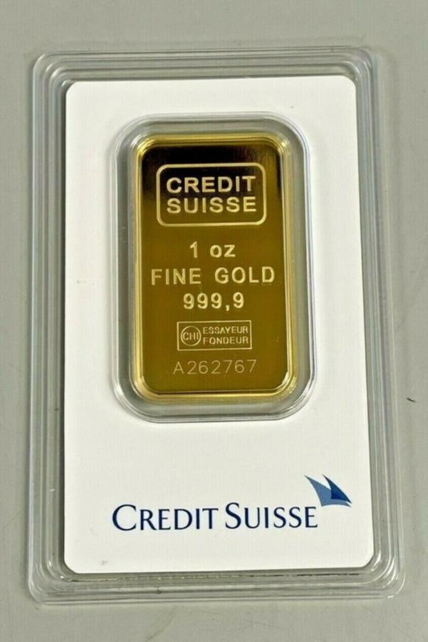  アンティークコイン モダンコイン  クレジットスイス1オンスの0.9999のゴールドバーアッセイ証明書24カラットで密閉 Credit Suisse 1 oz Gold Bar of .9999 Sealed With Assay Certificate 24 Karat