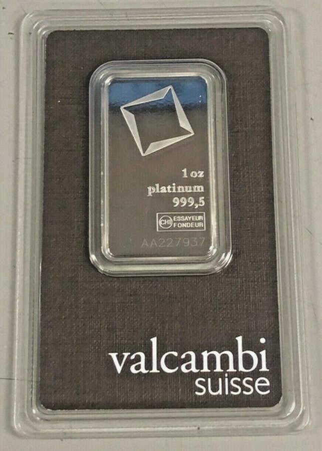 yɔi/iۏ؏tz AeB[NRC _RC [] Valcambi Suisse 1 Oz Platinum Bar .9995AbZCؖŖ Valcambi Suisse 1 oz Platinum Bar .9995 Sealed With Assay Certificate