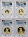 2021 wプルーフゴールドイーグル4コインセットタイプ2 PCGS PR70 DCAM発行初日 2021 W Proof Gold Eagle 4 Coin ...