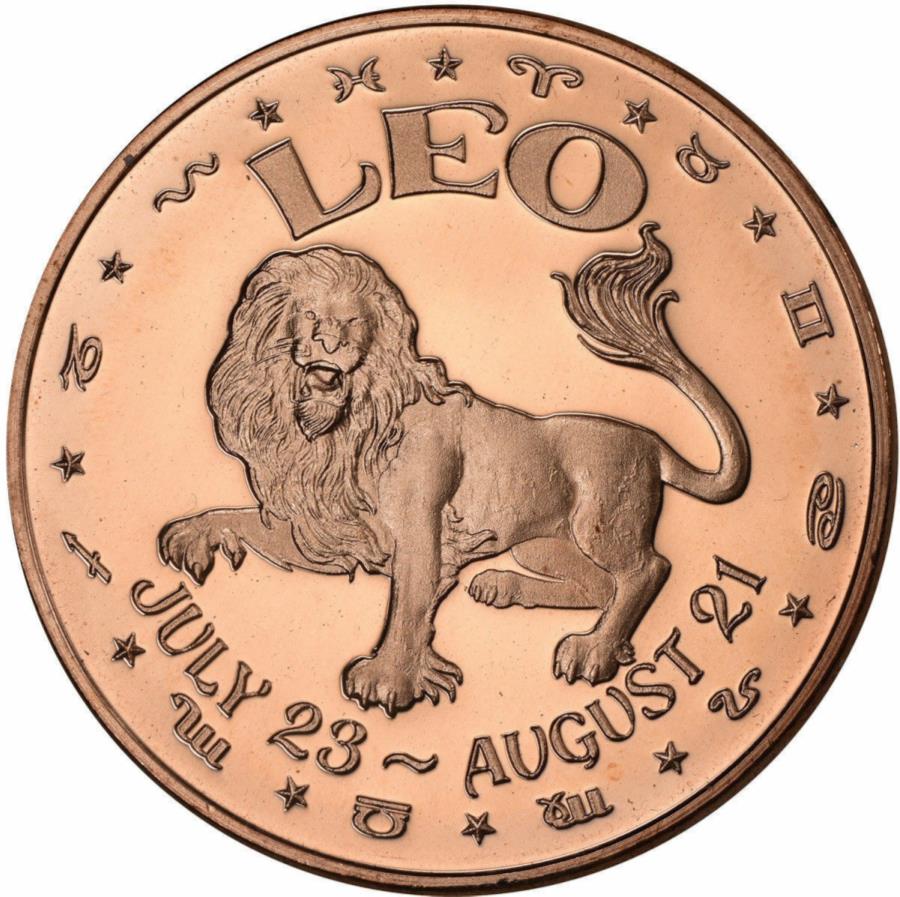 yɔi/iۏ؏tz AeB[NRC _RC [] 1IXEh - I 1 oz Copper Round - Leo