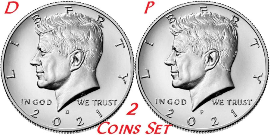 yɔi/iۏ؏tz AeB[NRC _RC [] 2021PlfBn[th2RCZbgP + DNbhВ50?RCUS~g 2021 Kennedy Half Dollars 2 coins set P + D Clad President 50? coin US Mint