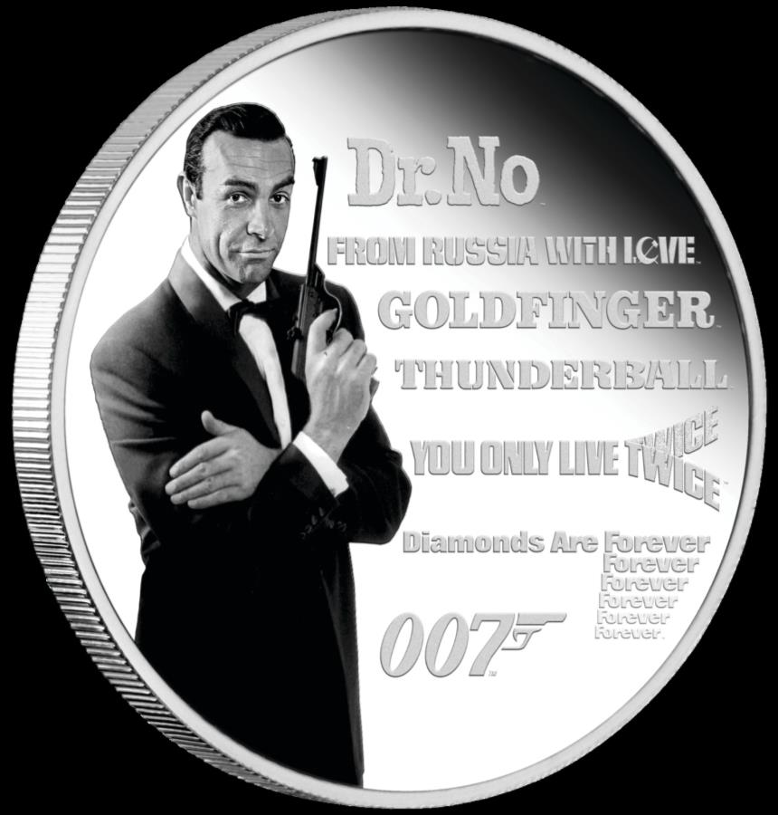 yɔi/iۏ؏tz AeB[NRC _RC [] WF[Y{h007KV[V[Y1st2021 1IXVo[v[tJ[$ 1RC JAMES BOND 007 LEGACY SERIES 1st ISSUE 2021 1oz SILVER PROOF Colored $1 COIN