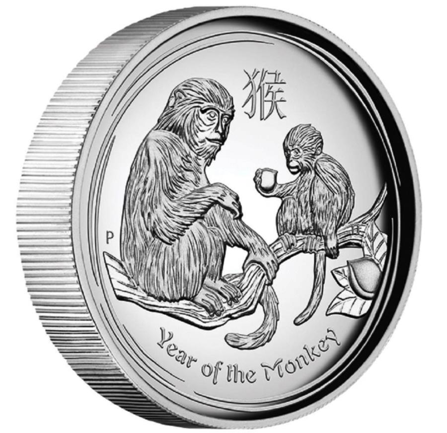 yɔi/iۏ؏tz AeB[NRC _RC [] I[XgA2016N̉̔N̉1IXVo[[tRCI[XgA AUSTRALIAN 2016 Lunar Year of the Monkey 1 oz SILVER HIGH RELIEF COIN Australia