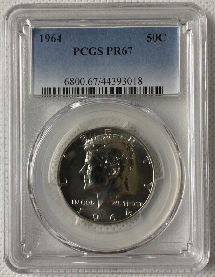 ڶ/ʼݾڽա ƥ 󥳥 [̵] 1964Сͥǥϡե顼PCGS PR67 1964 Silver Kennedy Half Dollar PCGS PR67