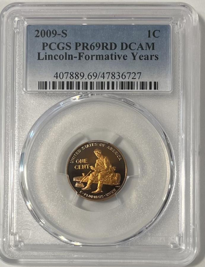  アンティークコイン モダンコイン  2009年のリンカーンセントPCGS PR69rd dcam、形成年 2009 S Proof Lincoln Cent PCGS PR69RD DCAM, Formative Years