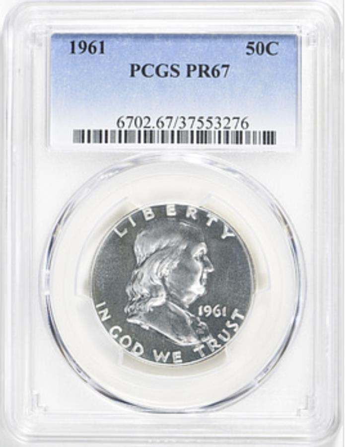 ڶ/ʼݾڽա ƥ 󥳥 [̵] 1961ե󥯥ϡեɥPCGS PR67 1961 Franklin Half Dollar PCGS PR67