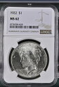 yɔi/iۏ؏tz AeB[NRC _RC [] 1922ahNGC MS62 PD11 1922 Peace Dollar NGC MS62 PD11