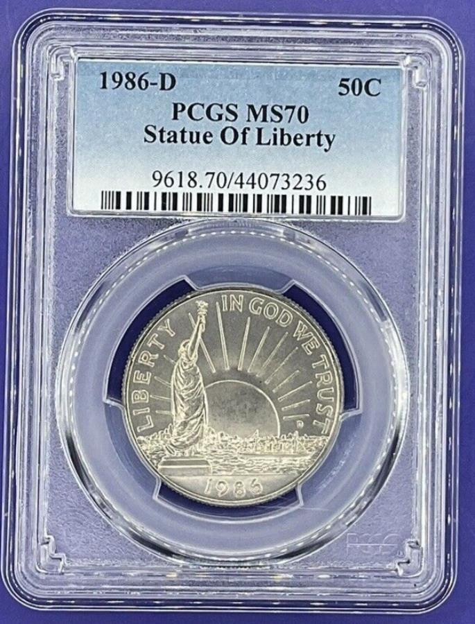 yɔi/iۏ؏tz AeB[NRC _RC [] 1986-D Liberty 50C Coin Perfect PCGS MS70NVbNu[x Flawless 1986-D Statue of Liberty 50C Coin PERFECT PCGS MS70 Classic Blue Label