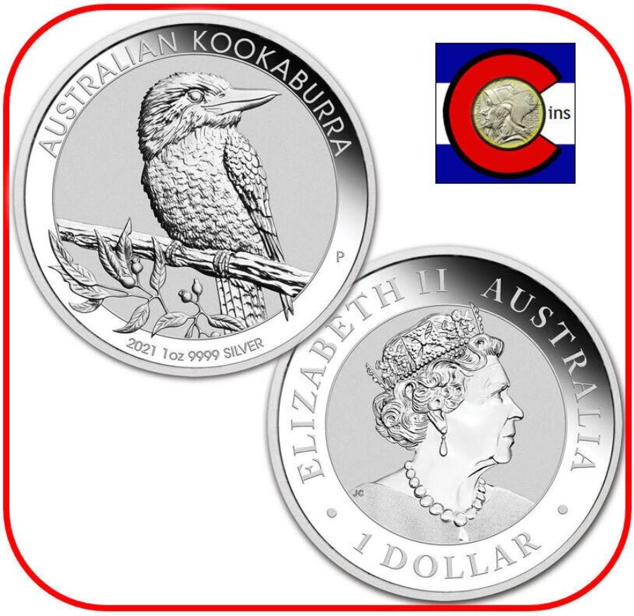  アンティークコイン モダンコイン  2021 Australia Kookaburra 1 Oz。シルバーコイン-BUはパースミントロールから直接 2021 Australia Kookaburra 1 oz. Silver Coin - BU direct from Perth Mint roll