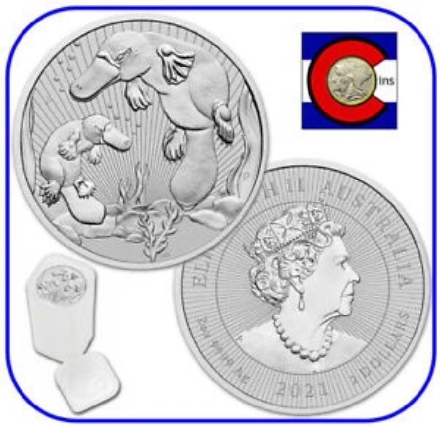 ڶ/ʼݾڽա ƥ 󥳥 [̵] 2021 PlatypusBaby Australia 2 Oz Silver -Roll/Tube 10 COINS -Next Generation 2021 Platypus &Baby Australia 2 oz Silver - Roll/Tube 10 Coins-Next Generation