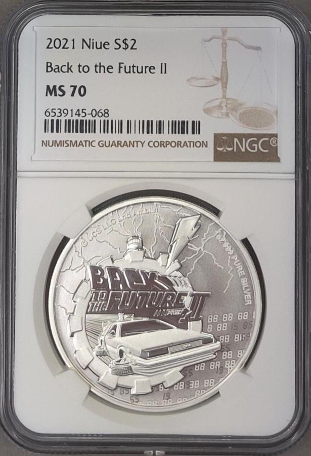 2021 niue back to the Future II 1 oz Silver Coin NGC MS 70 2021 Niue Back to the Future II 1 oz Silver Coin NGC MS 70