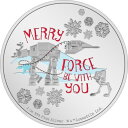 yɔi/iۏ؏tz AeB[NRC _RC [] 2022j[X^[EH[YV[ŸA1IXVo[J[v[tRC 2022 Niue Star Wars Seasonfs Greetings 1oz Silver Coloured Proof Coin