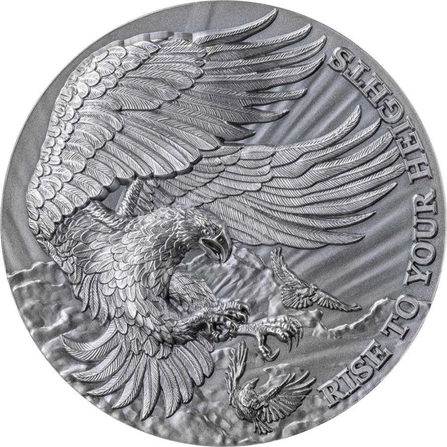  アンティークコイン モダンコイン  2023ガーナライフはイーグルとレイヴン2オンスシルバーアンティークコインを引用します 2023 Ghana Life Quotes Eagle and Raven 2oz Silver Antiqued Coin