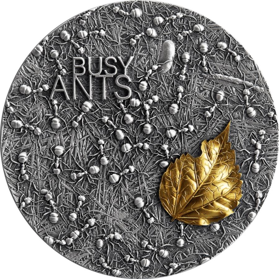  アンティークコイン モダンコイン  2022ガーナビジーアリ2オンスシルバーアンティークコイン 2022 Ghana Busy Ants 2oz Silver Antiqued Coin