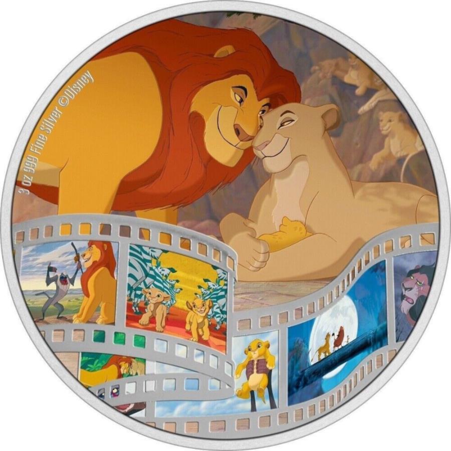 ڶ/ʼݾڽա ƥ 󥳥 [̵] 2022˥塼ǥˡ饤󥭥3󥹥С顼쥢3 2022 Niue Disney The Lion King 3oz Silver Coloured Coin Rare Certificate #3