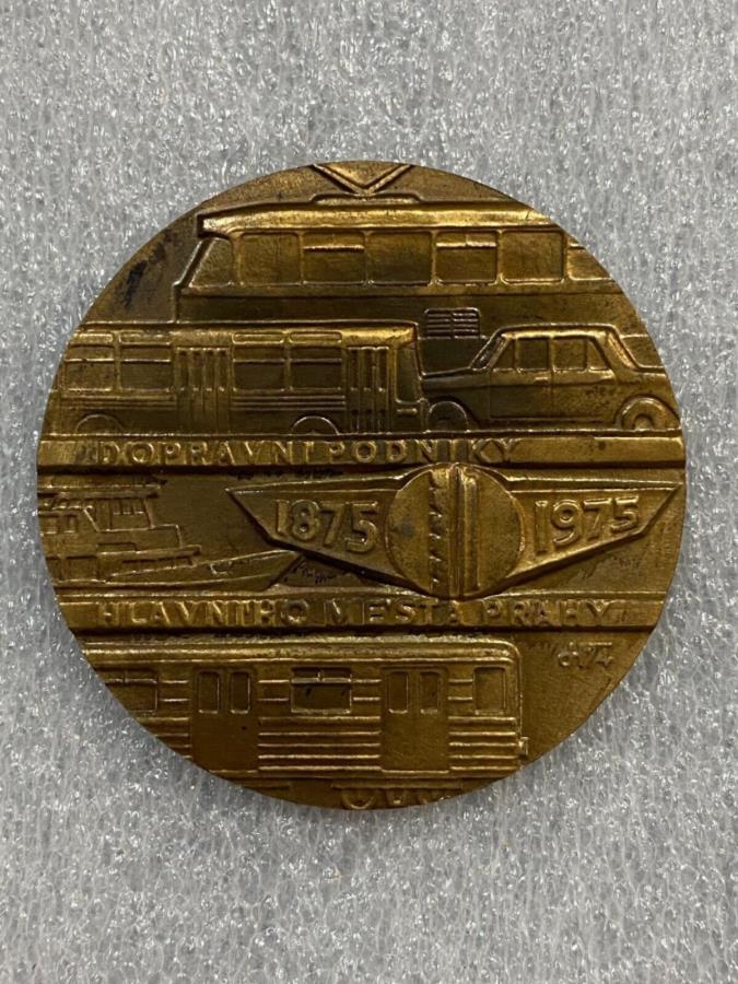 【極美品/品質保証書付】 アンティークコイン モダンコイン [送料無料] ヴィンテージ1975チェコドプラビニポドニク大きな美しい青銅器メダル~~アート Vintage 1975 CZech Dopravni Podnik Large Beautiful Bronze Medal ~~ ART