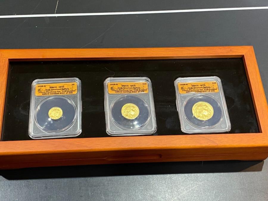 2008-W3ʬХåեåȺǽΥ꡼-ANACS SP70 ~~쥢~~ 2008-W Gold 3-coin ...