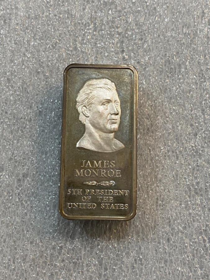 ڶ/ʼݾڽա ƥ 󥳥 [̵] 2500ʪ󥰥ССॺΥ󥴥å4.82 ASW 2500 Grains Sterling Silver Bar James Monroe Presidential Ingot 4.82 ASW