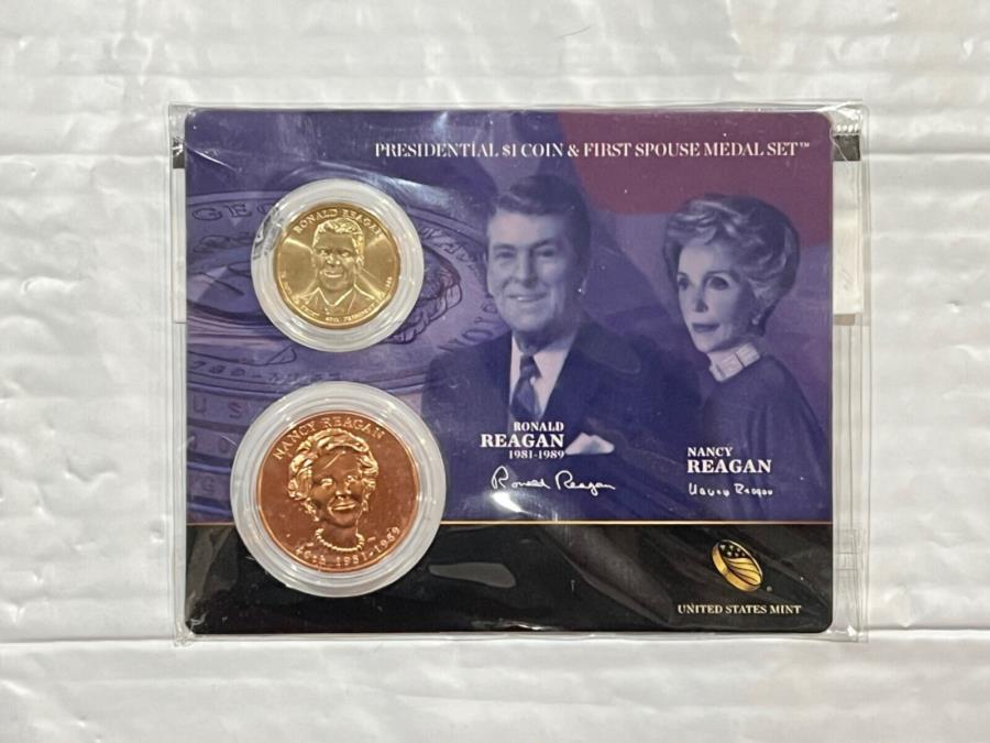 yɔi/iۏ؏tz AeB[NRC _RC [] 2016 Ronald Rreagan Presidential $ 1RCƍŏ̔z҃_Zbg 2016 Ronald Rreagan Presidential $1 Coin & First Spouse Medal Set