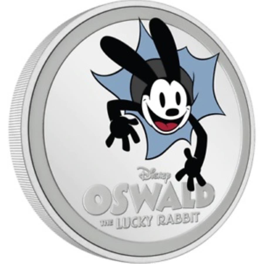 【極美品/品質保証書付】 アンティークコイン モダンコイン [送料無料] 2023ニューディズニーオズワルドラッキーラビット1オンス.999シルバーコインカラー化 2023 Niue Disney Oswald the Lucky Rabbit 1 oz .999 Silver Coin Colorized