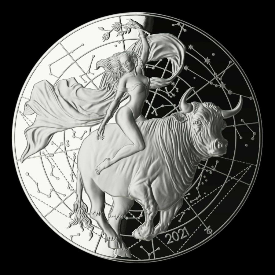 ڶ/ʼݾڽա ƥ 󥳥 [̵] 2021륰ɥߥȥ衼åѤͶ1.9999Сץ롼ե 2021 Le Grand Mint The Seduction of Europe 1 oz .9999 Silver Proof Coin