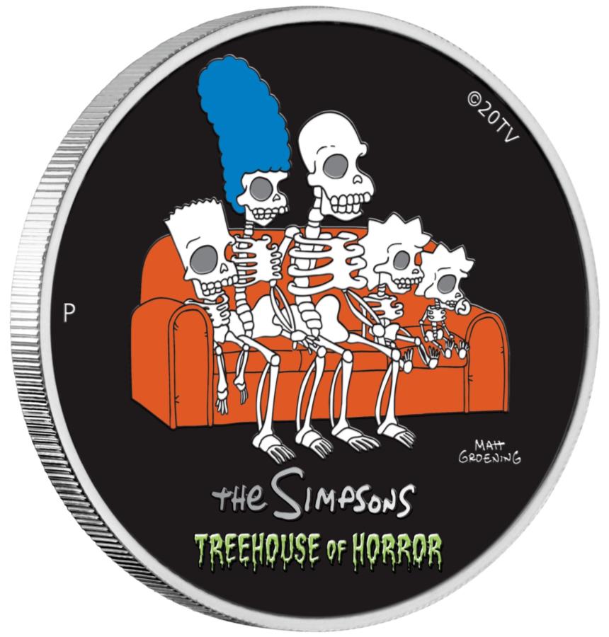 yɔi/iۏ؏tz AeB[NRC _RC [] 2022 Tuvalu The Simpsons Treehouse of Horror Colorized 1 Oz Silver Proof Coin 2022 Tuvalu The Simpsons Treehouse of Horror Colorized 1 oz Silver Proof Coin