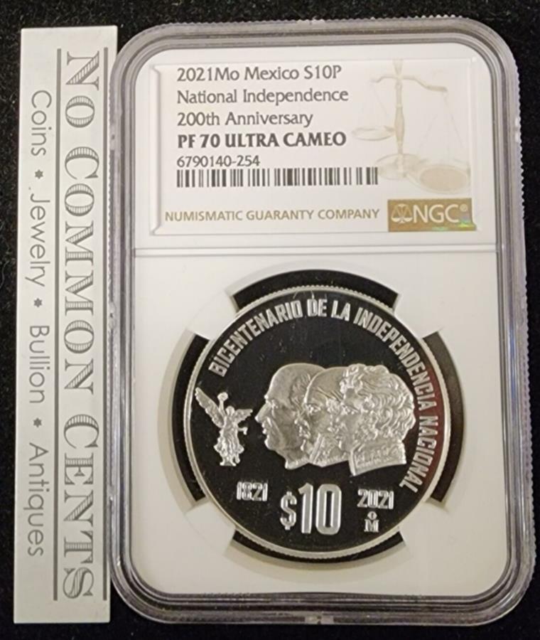 yɔi/iۏ؏tz AeB[NRC _RC [] 2021LVRƓƗ̃oCZejAVo[v[tRCNGC PF70UC 2021 Mexico Bicentennial of National Independence Silver Proof coin NGC PF70UC