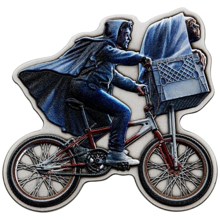 ڶ/ʼݾڽա ƥ 󥳥 [̵] 2022 Niue E.T.ȥϾ40ǯǰžַ2󥹤ΥС 2022 Niue E.T. Extra Terrestrial 40th Anniversary Bicycle Shaped 2oz Silver Coin