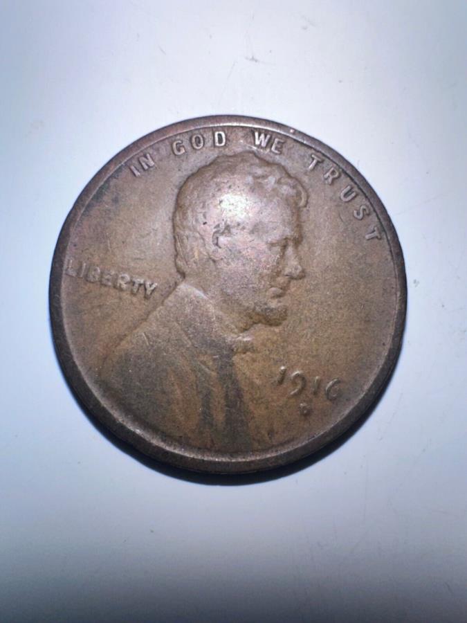 yɔi/iۏ؏tz AeB[NRC _RC [] 1916 DJ[EB[gZg7901 1916 D Lincoln Wheat Cent 7901