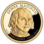 【極美品/品質保証書付】 アンティークコイン モダンコイン [送料無料] 2007年のジェームズ・マディソン大統領ドルの証拠は循環しません 2007 S Proof James Madison Presidential Dollar Uncirculated