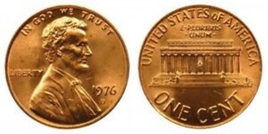 yɔi/iۏ؏tz AeB[NRC _RC [] 1976 DJ[Ayj[US~g 1976 D Lincoln Memorial Penny US Mint