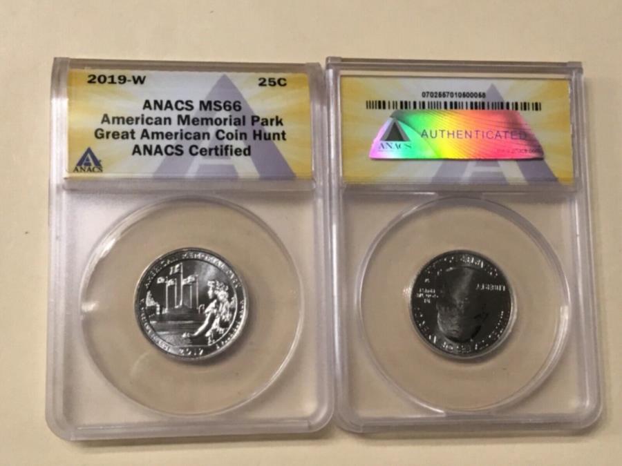 yɔi/iۏ؏tz AeB[NRC _RC [] 2019 W}AiAJAp[NNH[^[ANACS MS 66ARCI~e[W 2019 W MARIANA AMERICAN MEMORIAL PARK QUARTER ANACS MS 66 RARE COIN! LOW MINTAGE