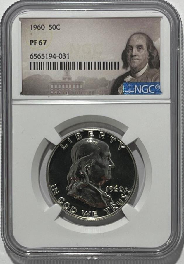 yɔi/iۏ؏tz AeB[NRC _RC [] 1960 NGC PF67v[txtNn[t_[50C 90Vo[zCgRCtNLB 1960 NGC PF67 PROOF BEN FRANKLIN HALF DOLLAR 50c 90% SILVER WHITE COIN FRANK LB