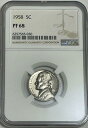 yɔi/iۏ؏tz AeB[NRC _RC [] 1958 NGC PF68v[tg[}XWFt@[\jbP5cDGȃACAs[zCgx 1958 NGC PF68 PROOF THOMAS JEFFERSON NICKEL 5C EXCELLENT EYE APPEAL WHITE LABEL