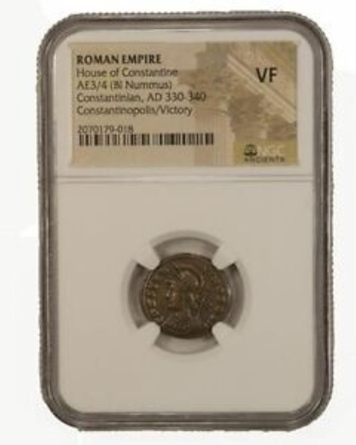 󥹥ƥΥݥꥹΥޥAD 330-346NGCVF Roman AE of Constantinopolis (AD ...