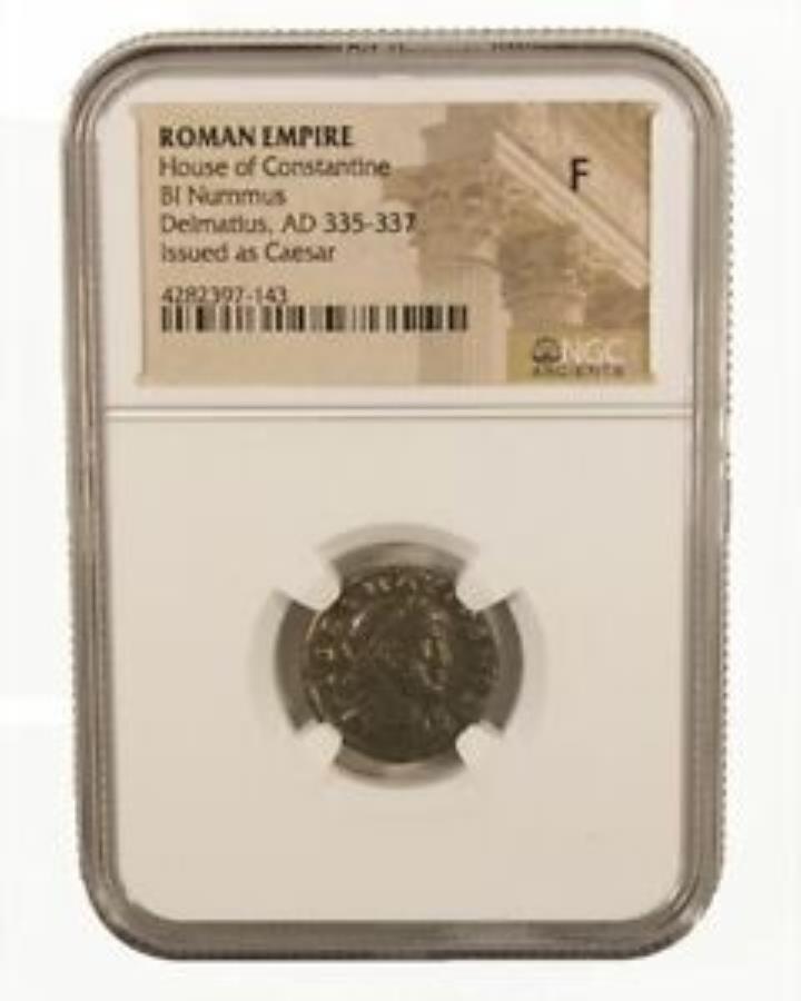 DelmatiusRoman AeAD 335-337NGCF Roman AE of Delmatius (AD 335-337...