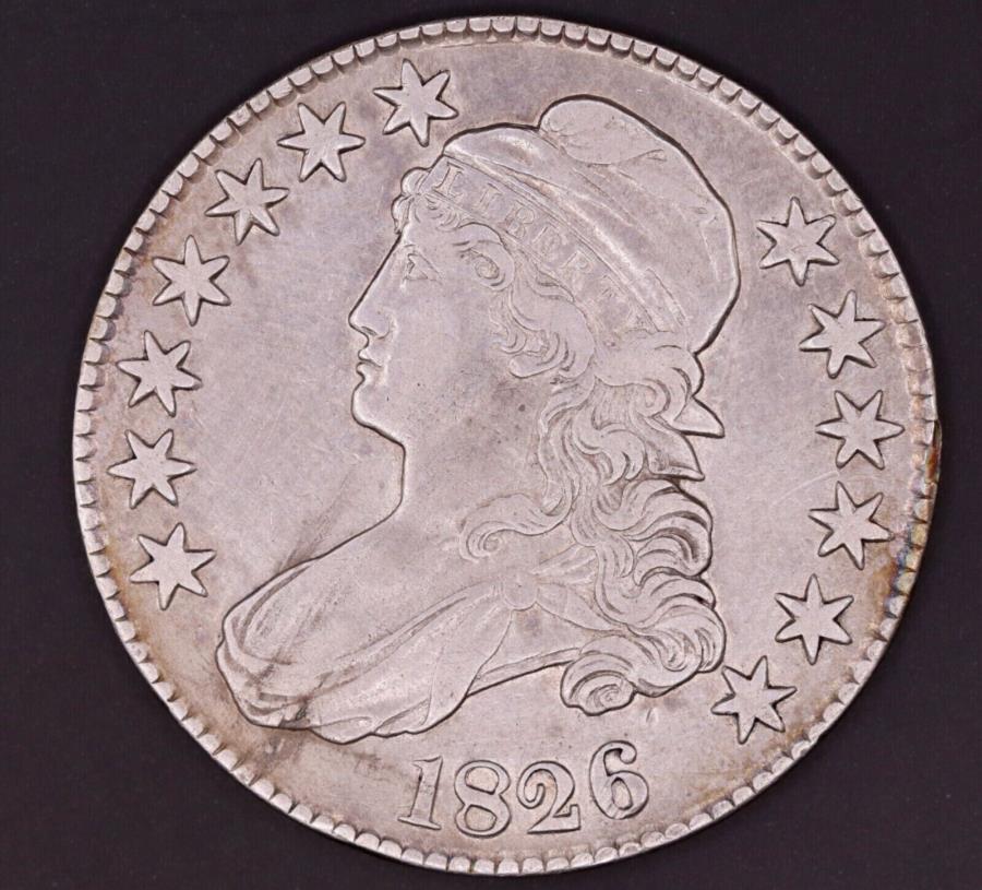 yɔi/iۏ؏tz AeB[NRC _RC [] 1826LbvoXgh-xf/auڍ 1826 Capped Bust Half Dollar - XF/AU Detail Whizzed