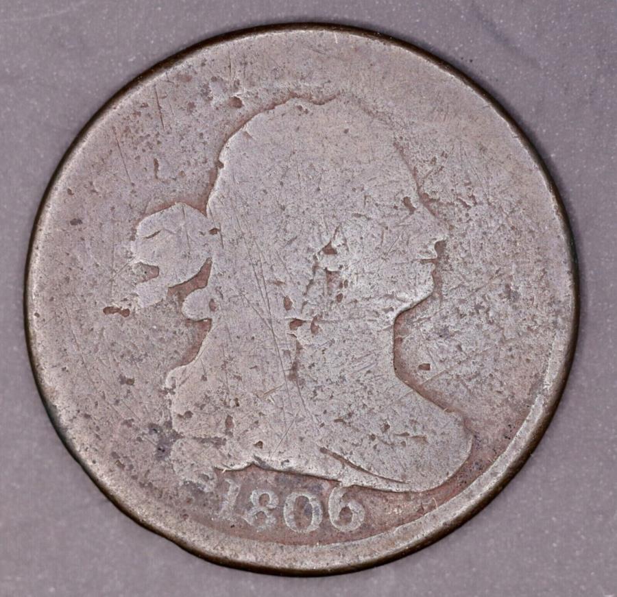 yɔi/iۏ؏tz AeB[NRC _RC [] 1806h[voXgZg 1806 Draped Bust Half Cent