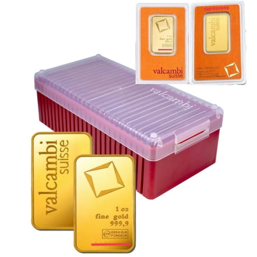 ڶ/ʼݾڽա ƥ 󥳥 [̵] 25-1󥹥ɥСValcambi Suisse .9999 Fine GoldʥܥåդåɡˤȢ Box of 25 - 1 oz Gold Bar Valcambi Suisse .9999 Fin...