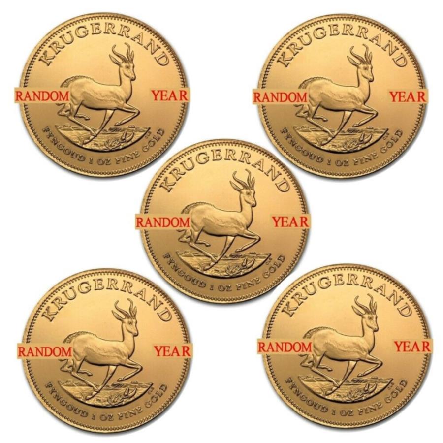 5-1󥹥եꥫΥ롼ɥ - ǯ Lot of 5 - 1 oz Gold South Af...