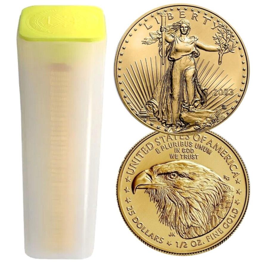 ڶ/ʼݾڽա ƥ 󥳥 [̵] 40-2023Υ1/2󥹥ɥꥫ󥤡륳BU-߸ Roll of 40 - 2023 1/2 oz Gold American Eagle Coin BU - In Stock