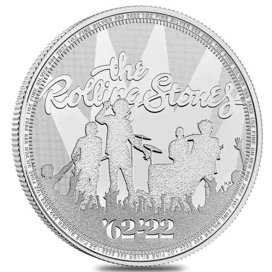 yɔi/iۏ؏tz AeB[NRC _RC [] 2022CMX1IXVo[~[WbNWFh[OXg[YRCBU 2022 Great Britain 1 oz Silver Music Legends The Rolling Stones Coin BU