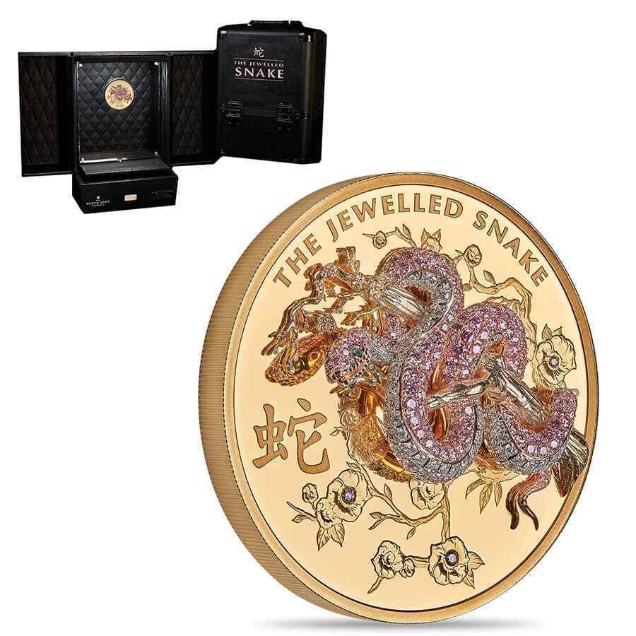 ڶ/ʼݾڽա ƥ 󥳥 [̵] 2023 10󥹥ץ롼եɥ奨إӥѡߥȡʥw/diamonds 2023 10 oz Proof Gold Jewelled Snake Coin Perth Mint (w/Diamo...