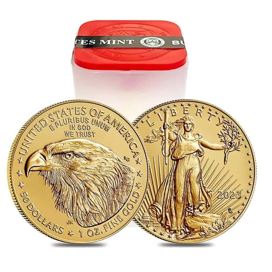 ڶ/ʼݾڽա ƥ 󥳥 [̵] 20-2023 1󥹥ɥꥫ󥤡$ 50BUʥåȡ20Υ塼֡ Roll of 20 - 2023 1 oz Gold American Eagle $50 Coin BU (Lot, Tube...