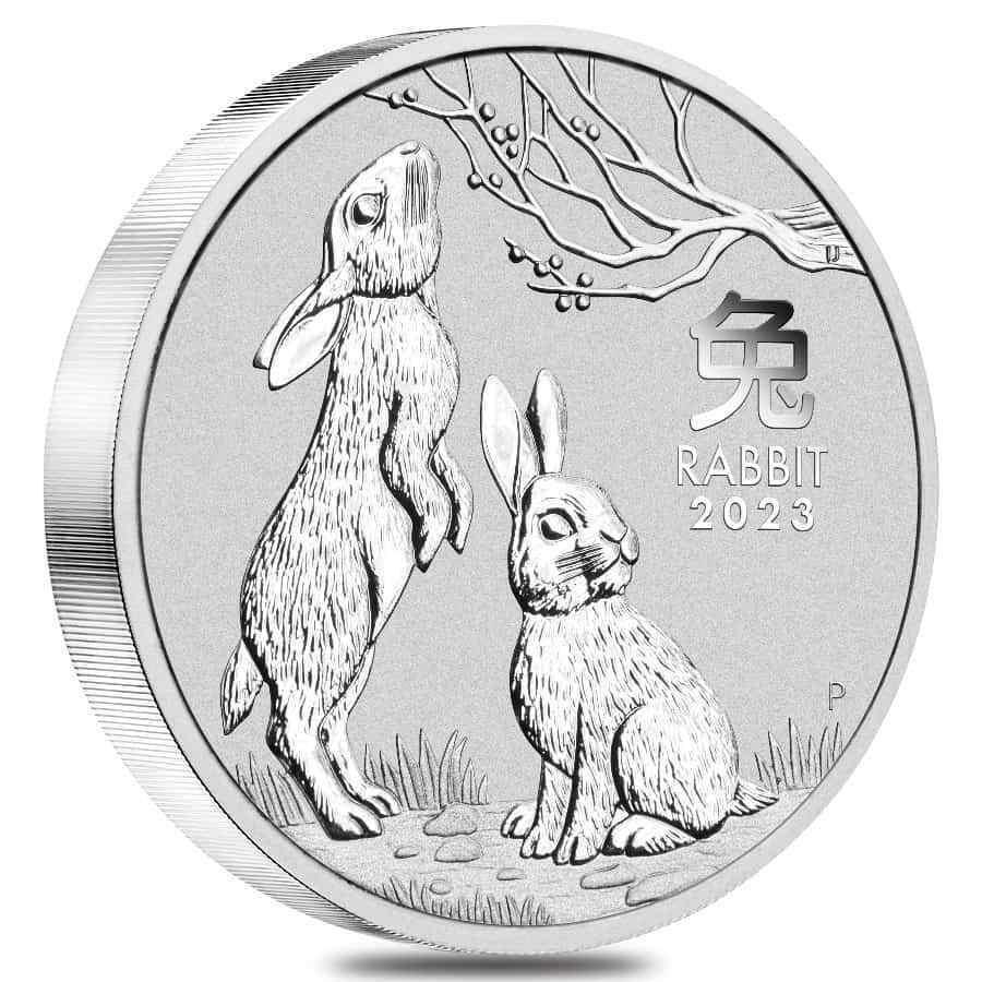 2023ǯ1Сʤǯǯcapt 2023 1 Kilo Silver Lunar Year of The Rabbit BU Australian Perth Mint In Cap