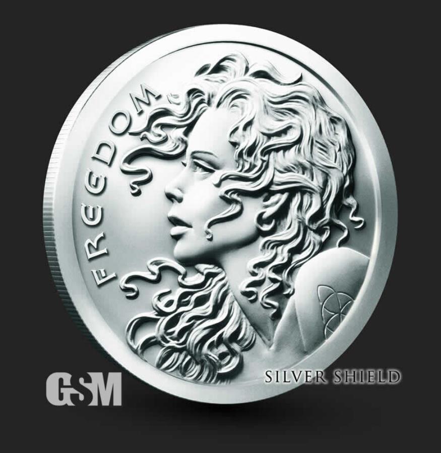 【極美品/品質保証書付】 アンティークコイン モダンコイン [送料無料] 2021 1オンスGSM Freedom Silver Eagle in God We TrustBu Silver Round Coin 2021 1oz GSM Freedom Silver Eagle In God We Trust BU Silver Round Coin